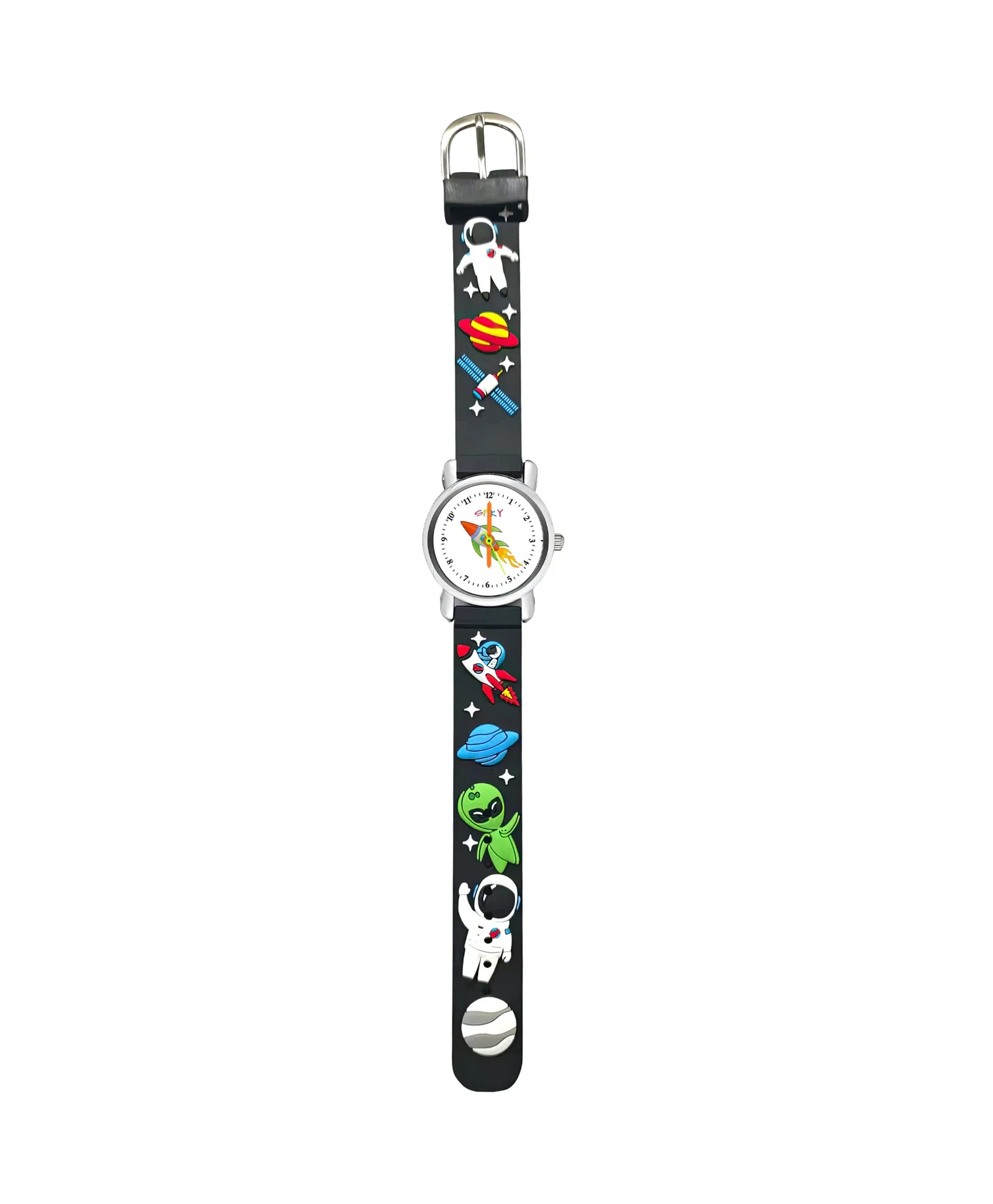 Spiky Eva9 Round Unicorn Strap Analog Watch - White