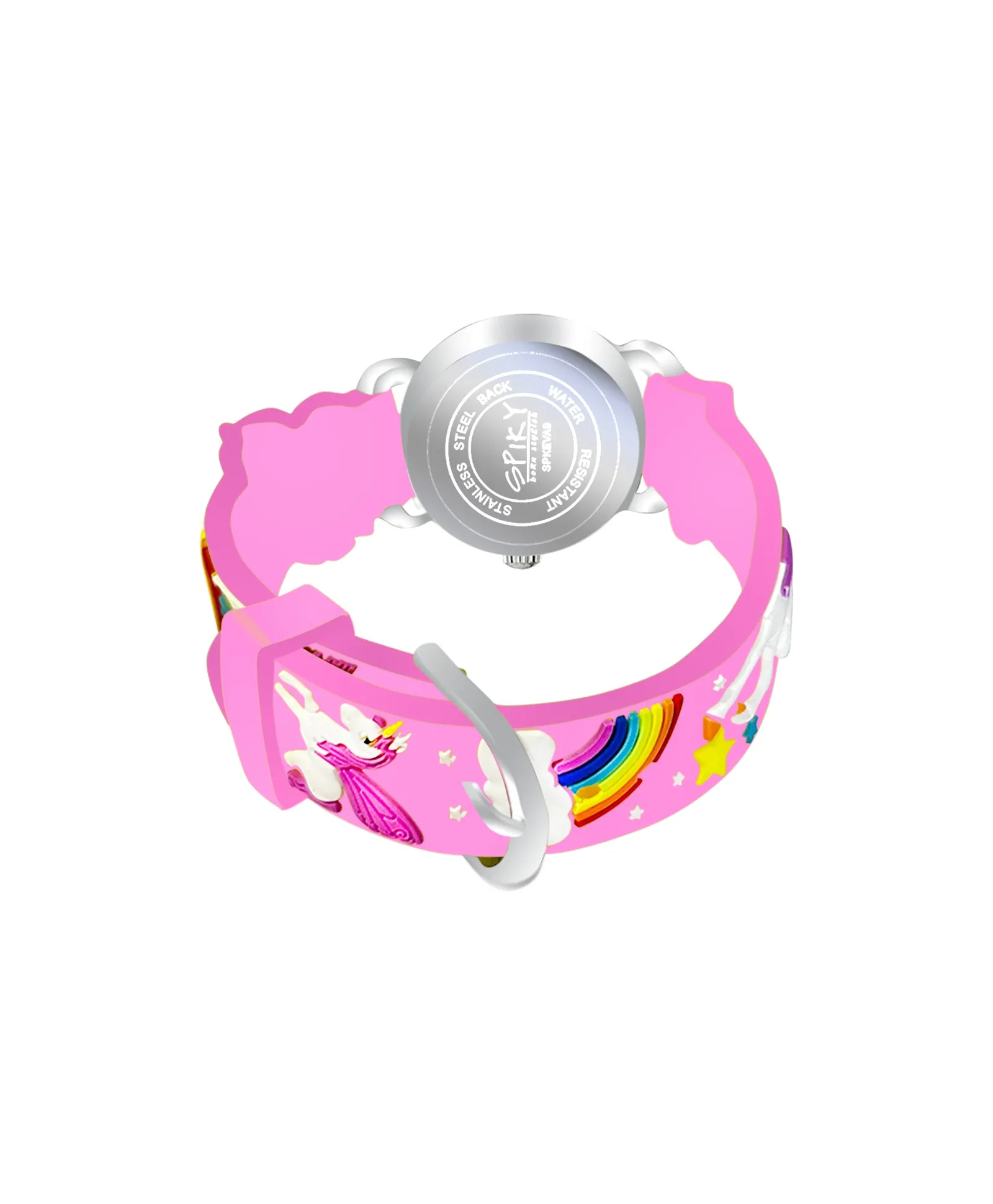 Spiky Eva9 Round Unicorn Strap Analog Watch - White