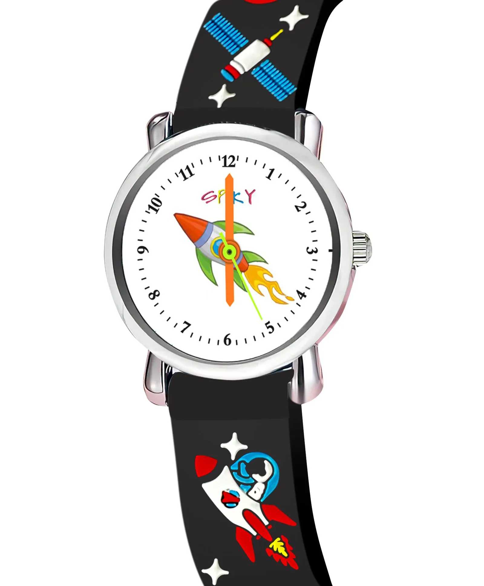 Spiky Eva9 Round Unicorn Strap Analog Watch - White