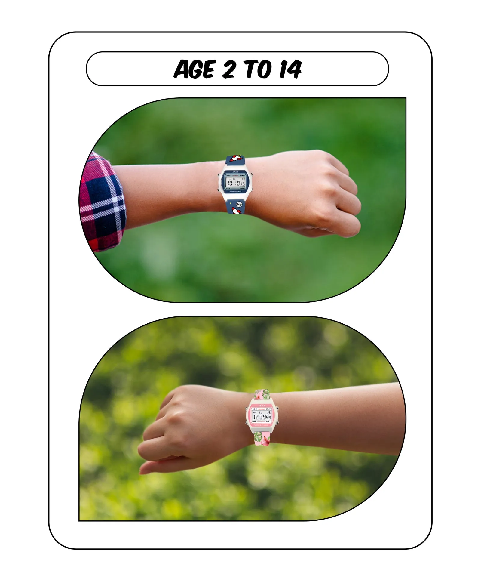 Spiky Unique Printed Square Multi Functional Sports Digital Watch Combo