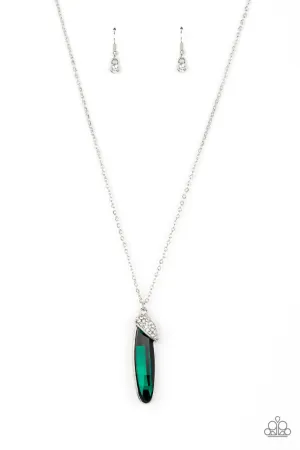 Spontaneous Sparkle Green Paparazzi Necklace