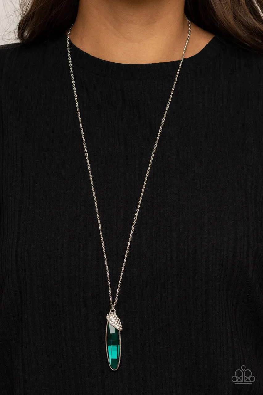 Spontaneous Sparkle Green Paparazzi Necklace