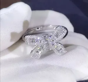 Stainless Steel Bow Ring with CZ Embellishment 110-01 | Erika Williner Designs