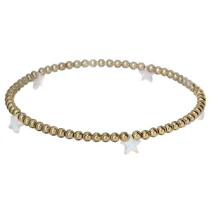 STAR BY THE YARD | Opal Charm and 14K Gold Filled Beads Bracelet