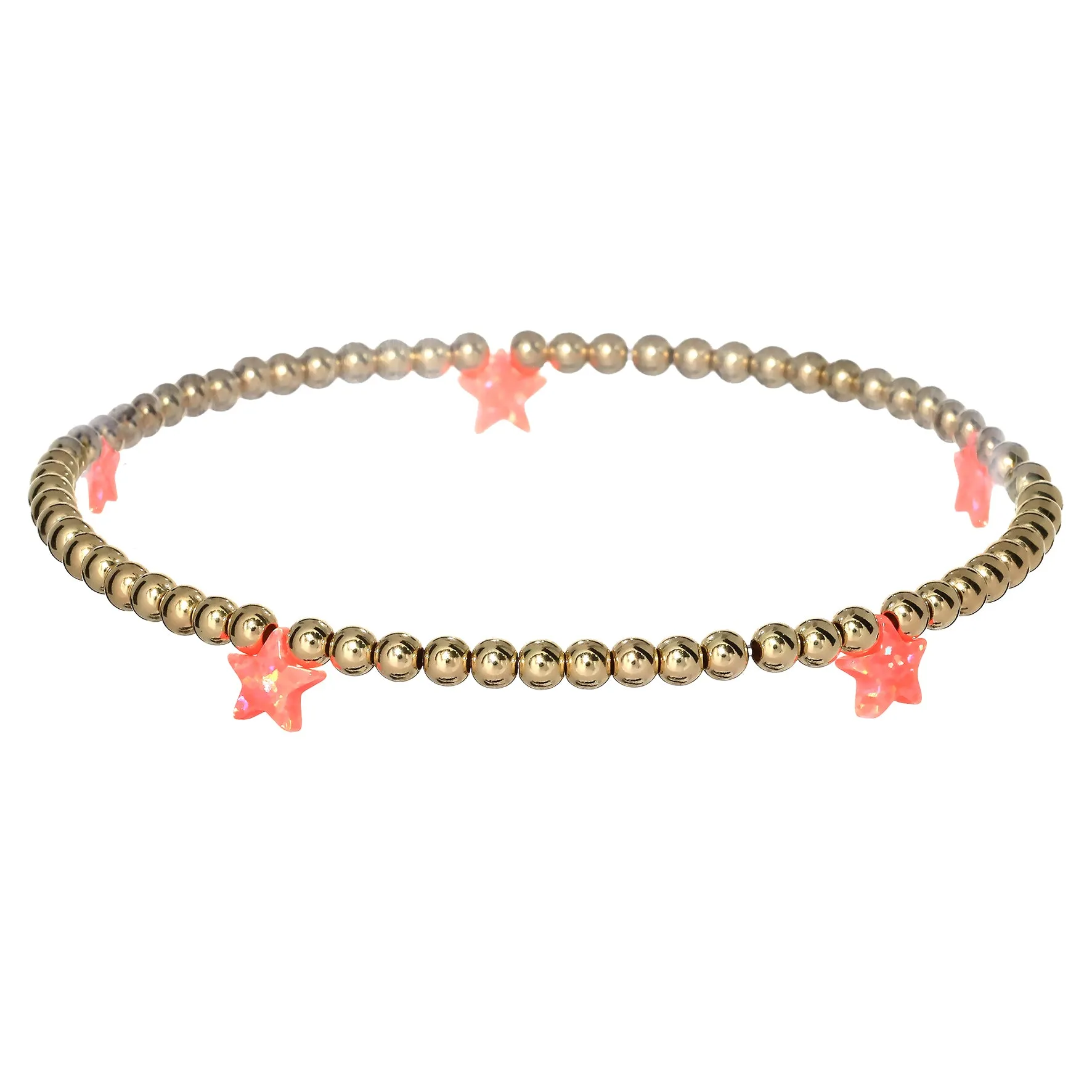 STAR BY THE YARD | Opal Charm and 14K Gold Filled Beads Bracelet