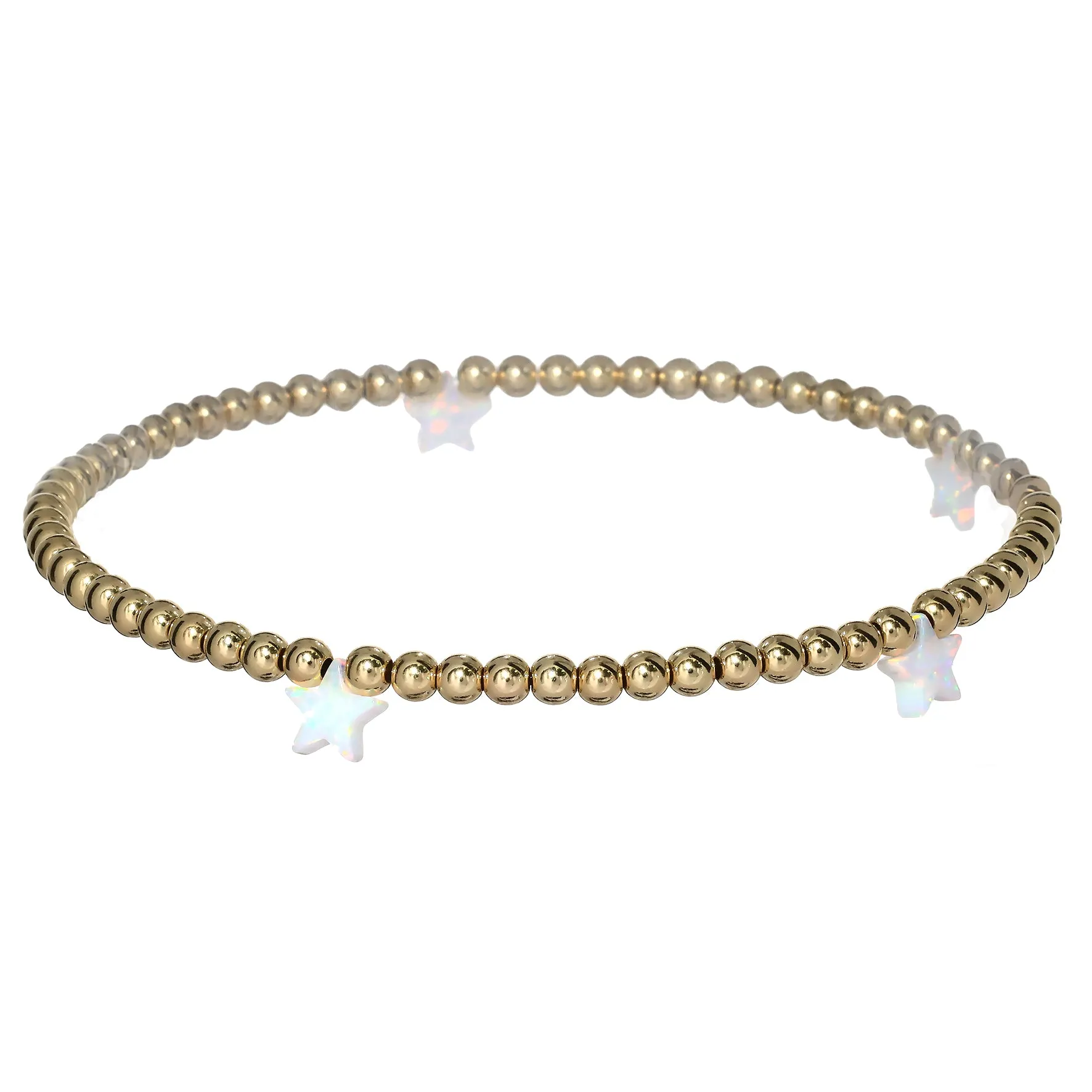 STAR BY THE YARD | Opal Charm and 14K Gold Filled Beads Bracelet
