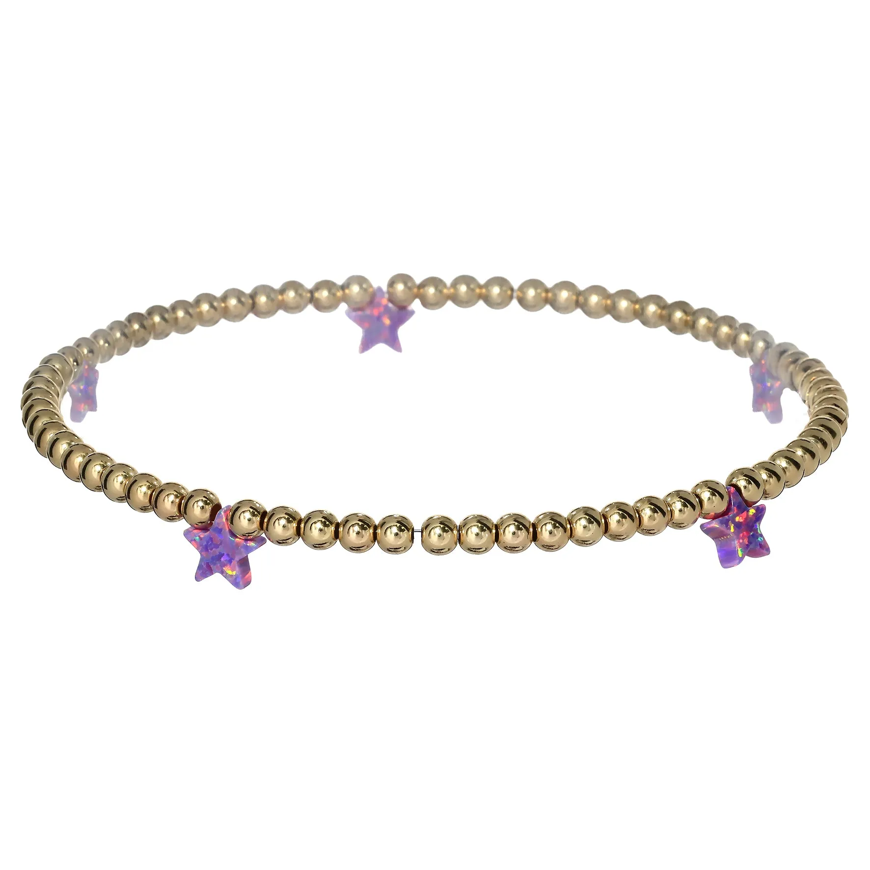 STAR BY THE YARD | Opal Charm and 14K Gold Filled Beads Bracelet