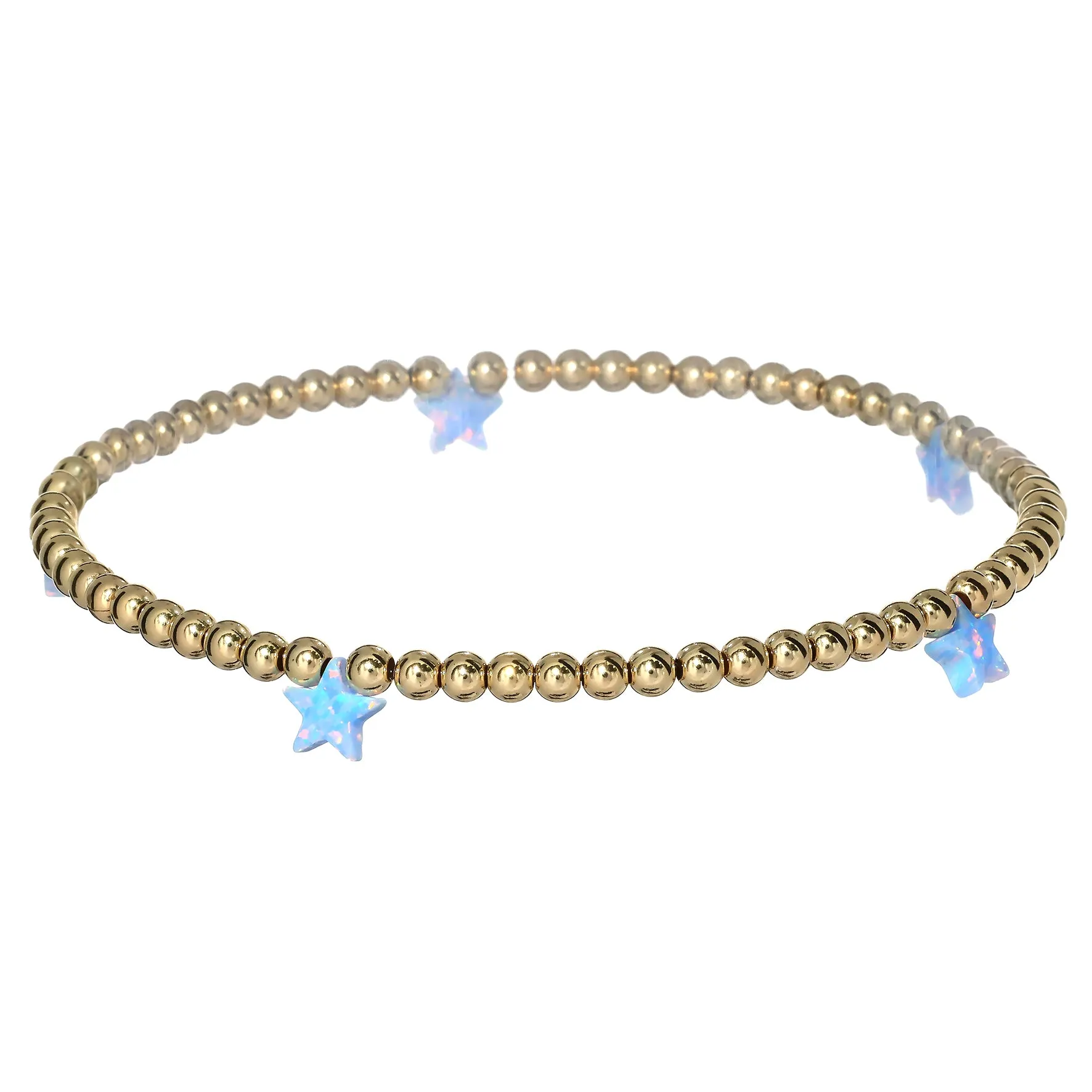 STAR BY THE YARD | Opal Charm and 14K Gold Filled Beads Bracelet