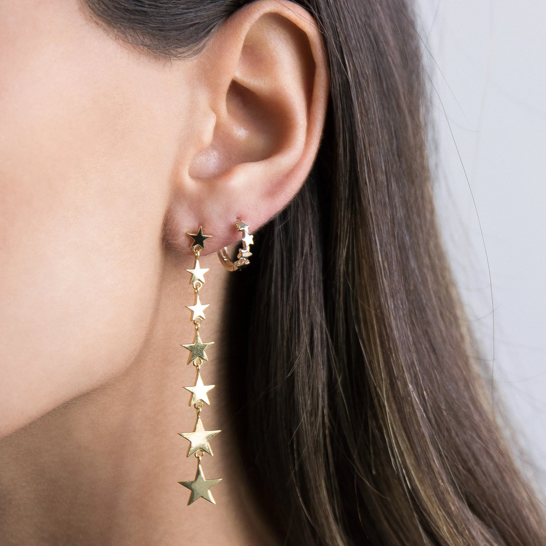 Star Drop Stud Earring