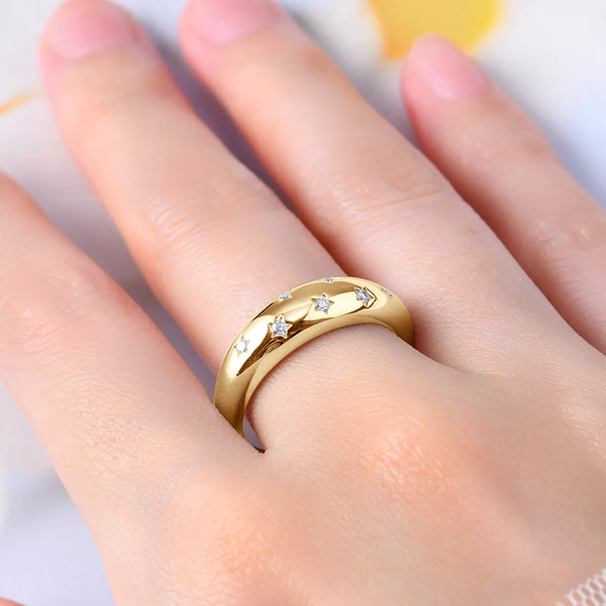 Starlit Luxe Moissanite Ring
