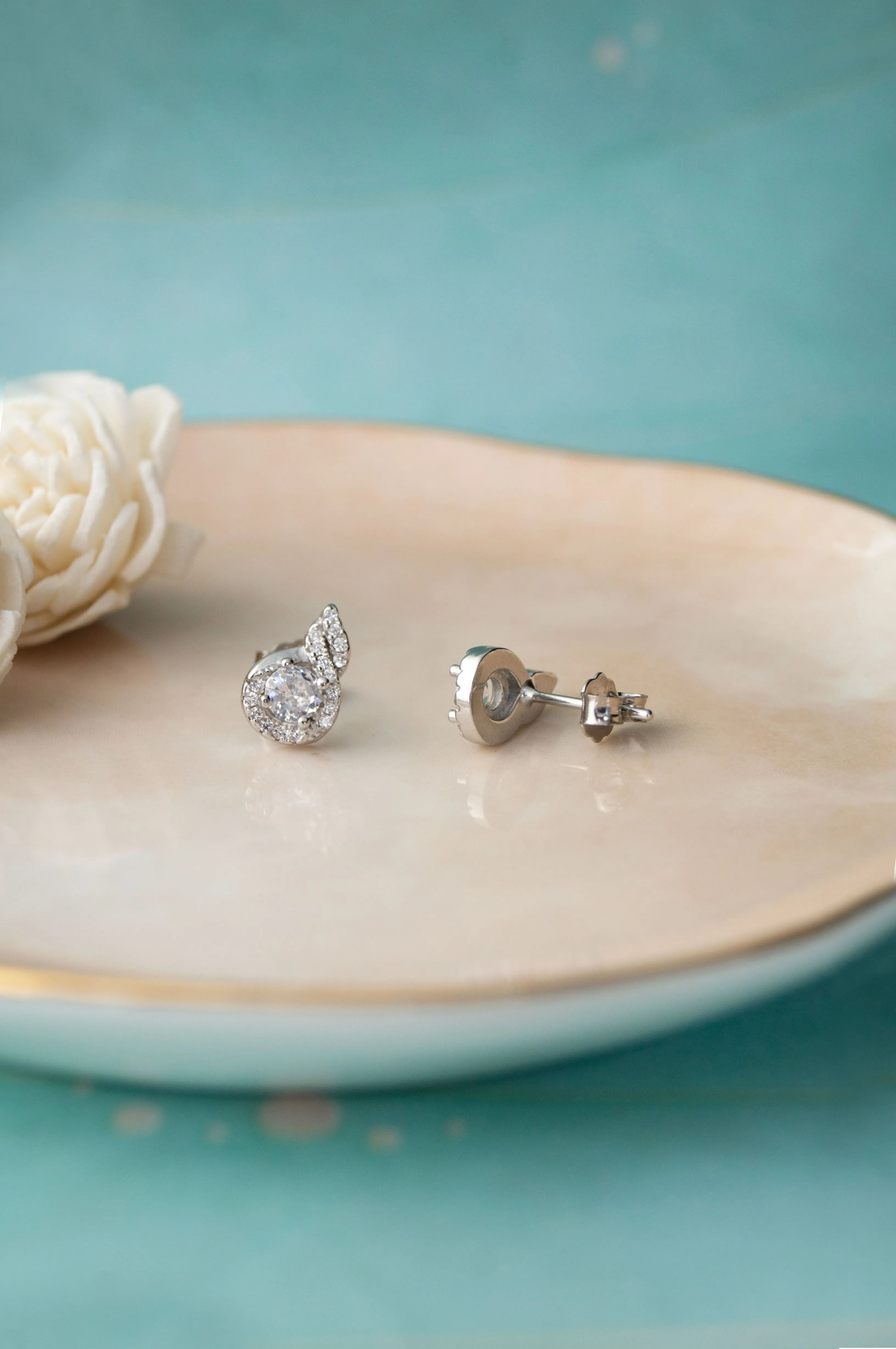Stellar Solitaire Sterling Silver Pendant Set