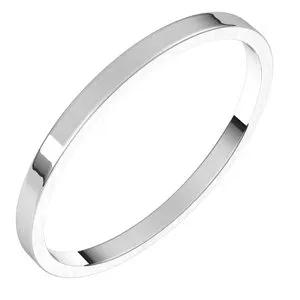 Sterling Silver 1.5 mm Flat Ultra-Light Band Size 12