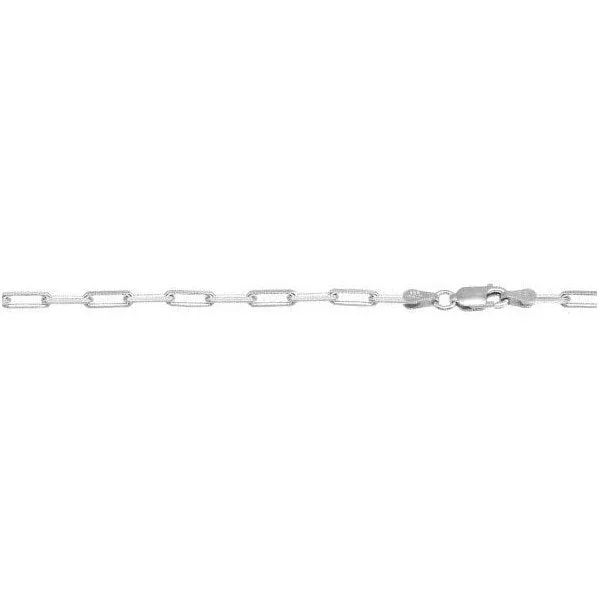Sterling Silver (3mm) Paperclip Link Bracelet 7.5"