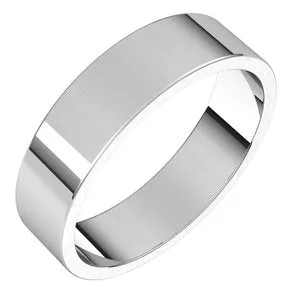 Sterling Silver 5 mm Flat Band Size 11