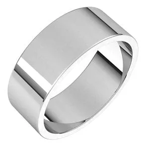 Sterling Silver 7 mm Flat Band Size 14.5