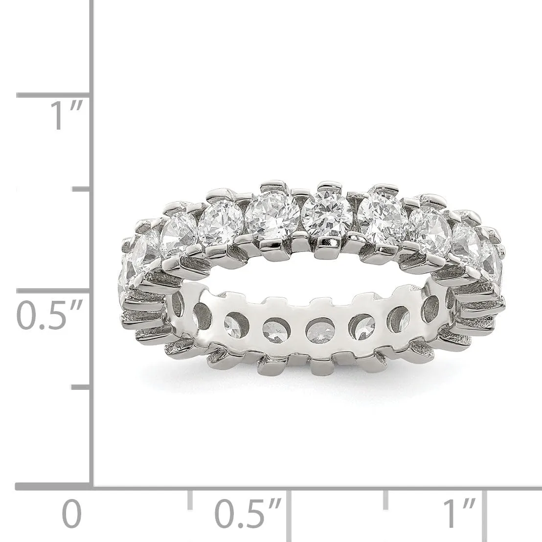 Sterling Silver Cubic Zirconia Band Rings