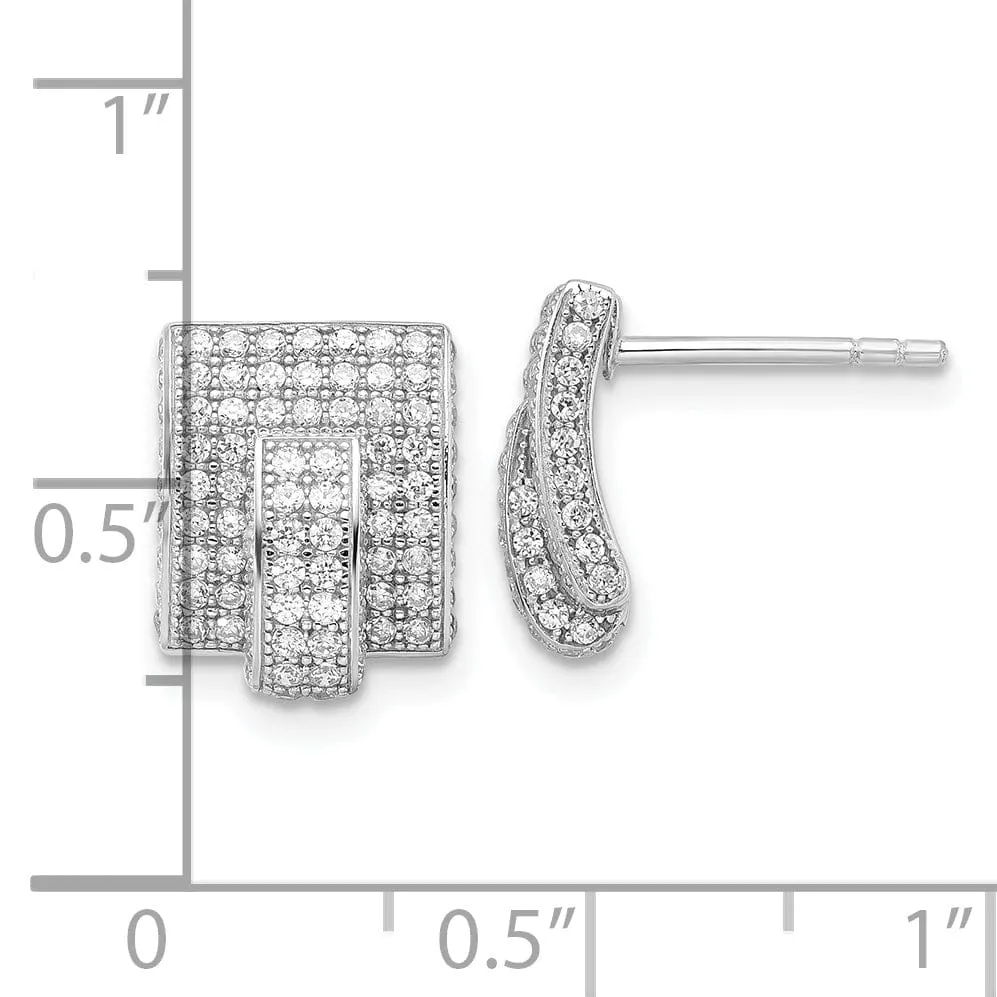 Sterling Silver Cubic Zirconia Post Earrings