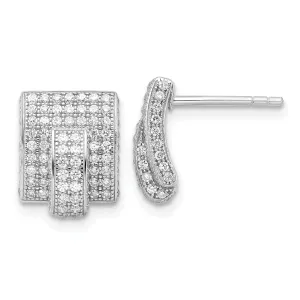 Sterling Silver Cubic Zirconia Post Earrings