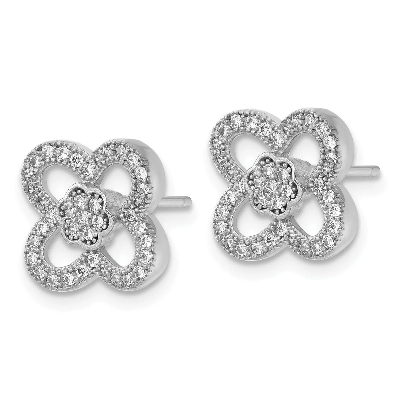 Sterling Silver Cubic Zirconia Post Earrings