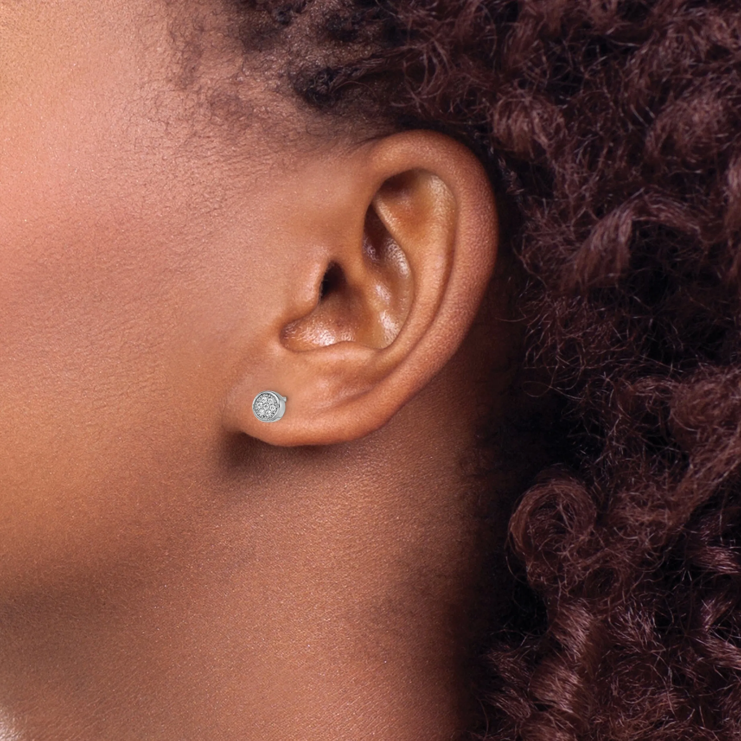 Sterling Silver Cubic Zirconia Post Earrings