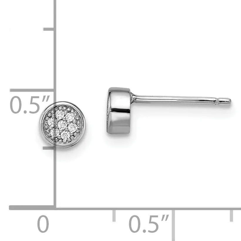 Sterling Silver Cubic Zirconia Post Earrings