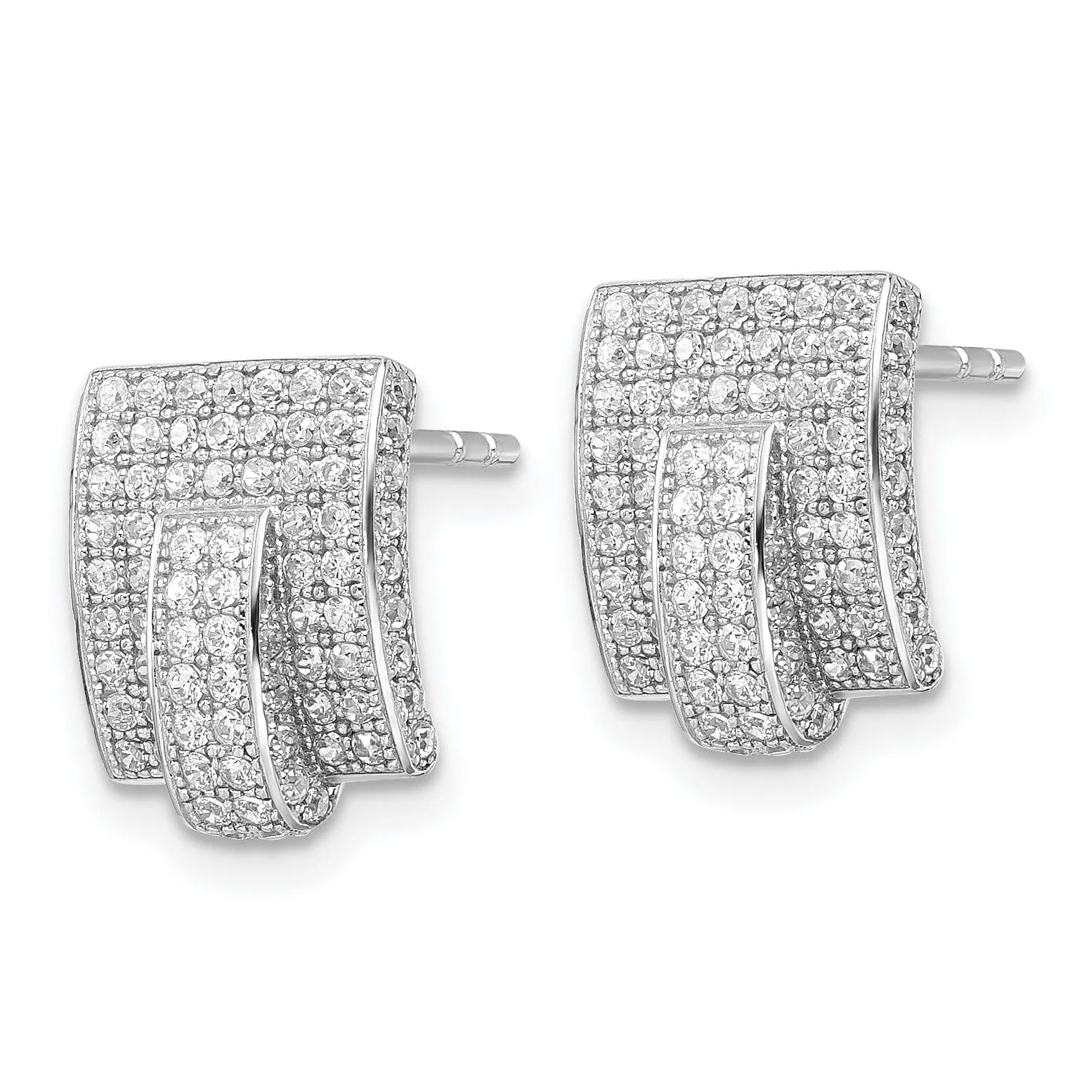 Sterling Silver Cubic Zirconia Post Earrings