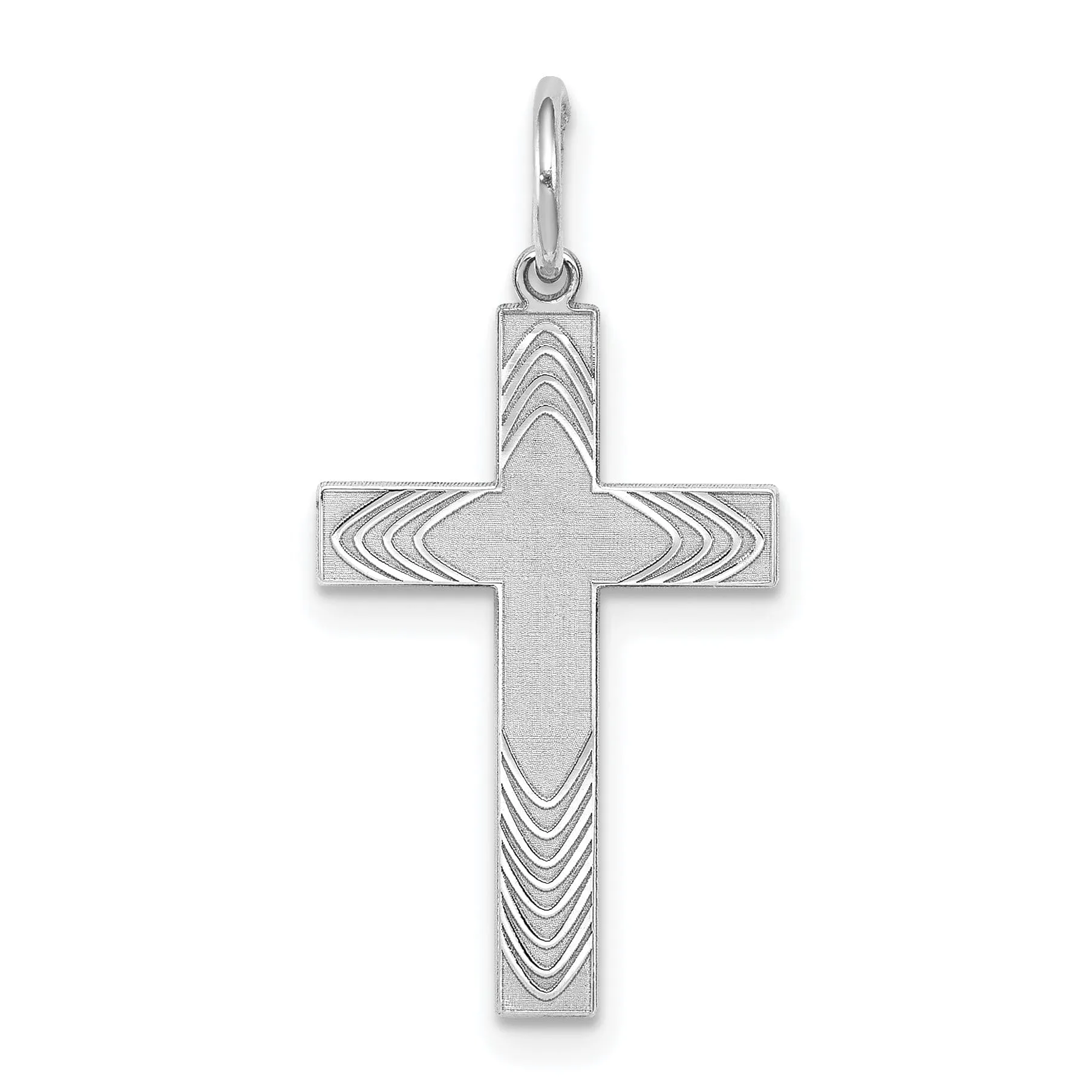 Sterling Silver Laser Designed Cross Pendant