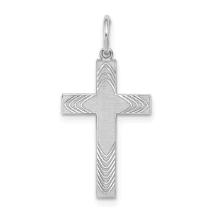 Sterling Silver Laser Designed Cross Pendant