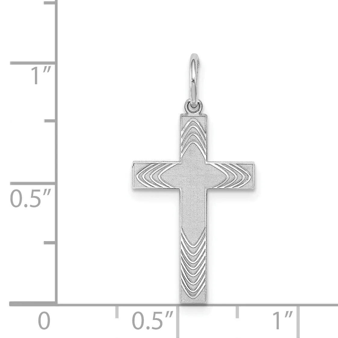 Sterling Silver Laser Designed Cross Pendant