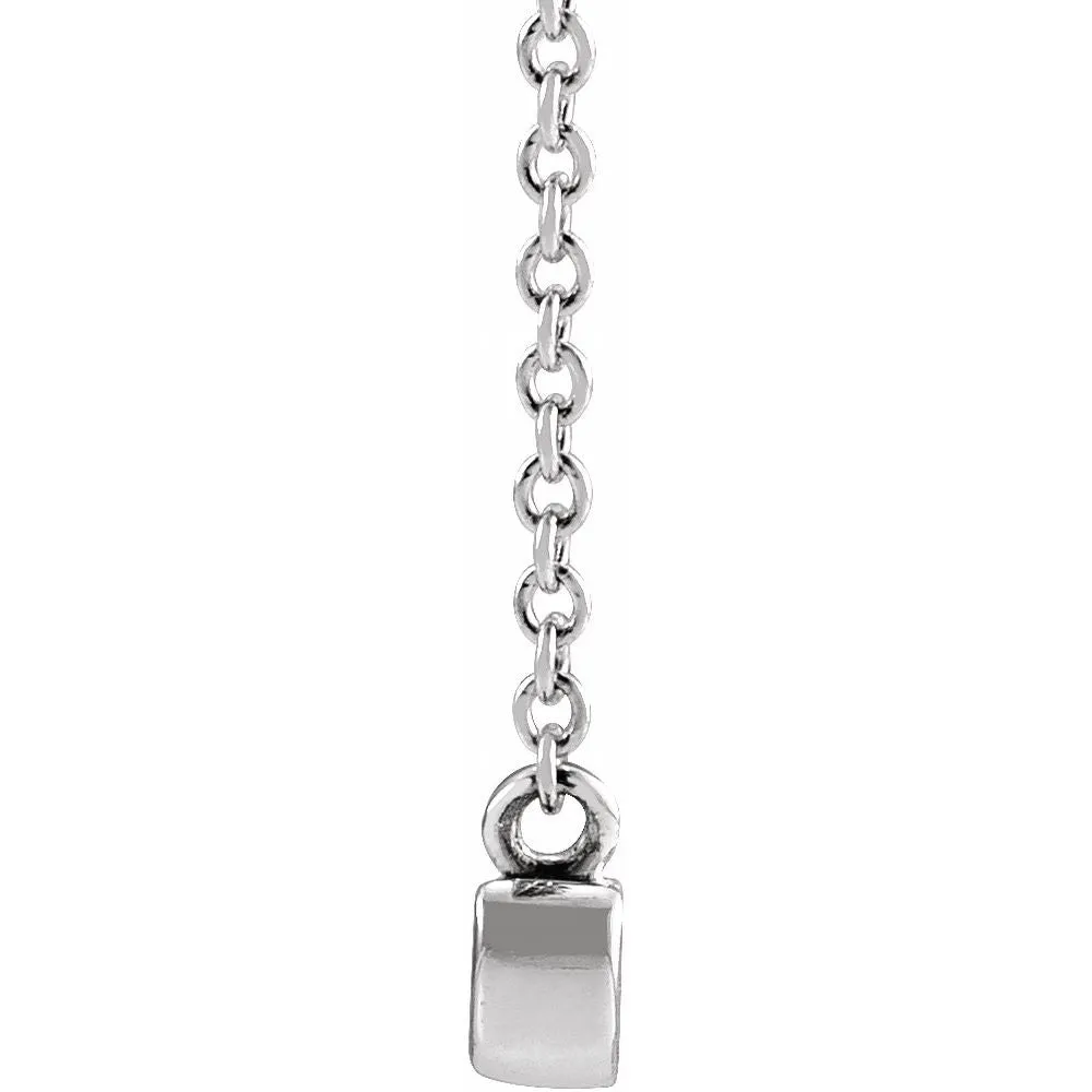 Sterling Silver Mama Script Necklace 18"