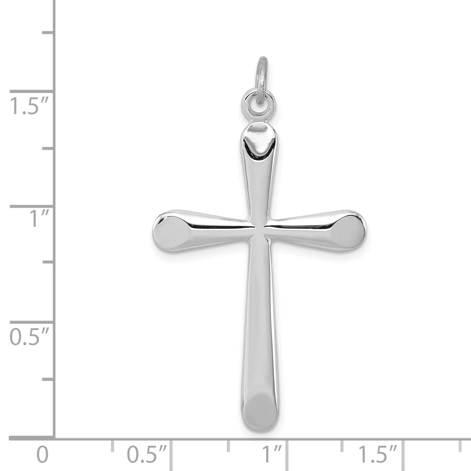 Sterling Silver Polished Cross Pendant