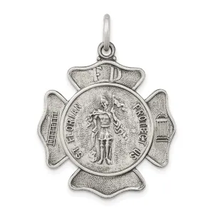 Sterling Silver Saint Florian Badge Medal