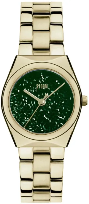 Storm Azalyn Gold Green Watch