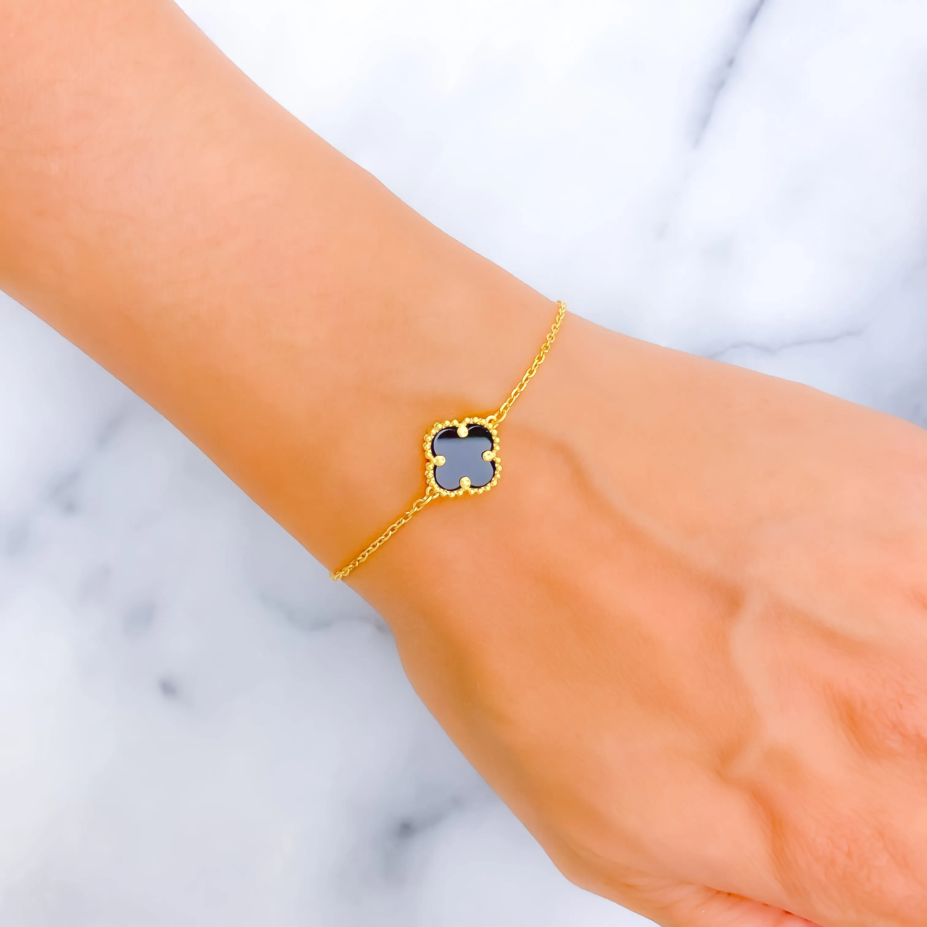 Striking Trendy 21k Gold Bracelet