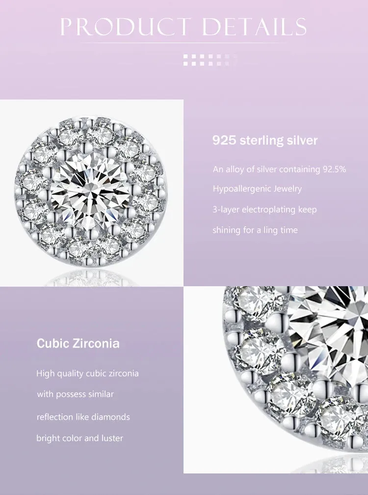 Sun Flower Dazzling Cubic Zirconia Earrings