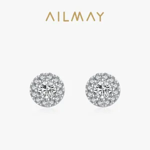 Sun Flower Dazzling Cubic Zirconia Earrings