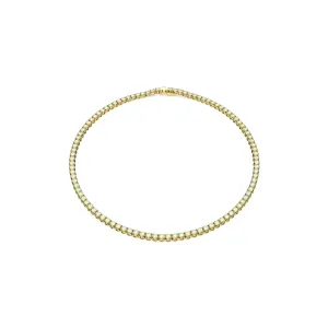 Swarovski Matrix Tennis Gold Tone Yellow Necklace