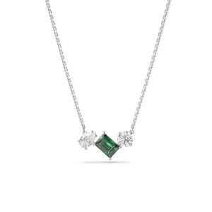 Swarovski Mesmera Rhodium Green Necklace