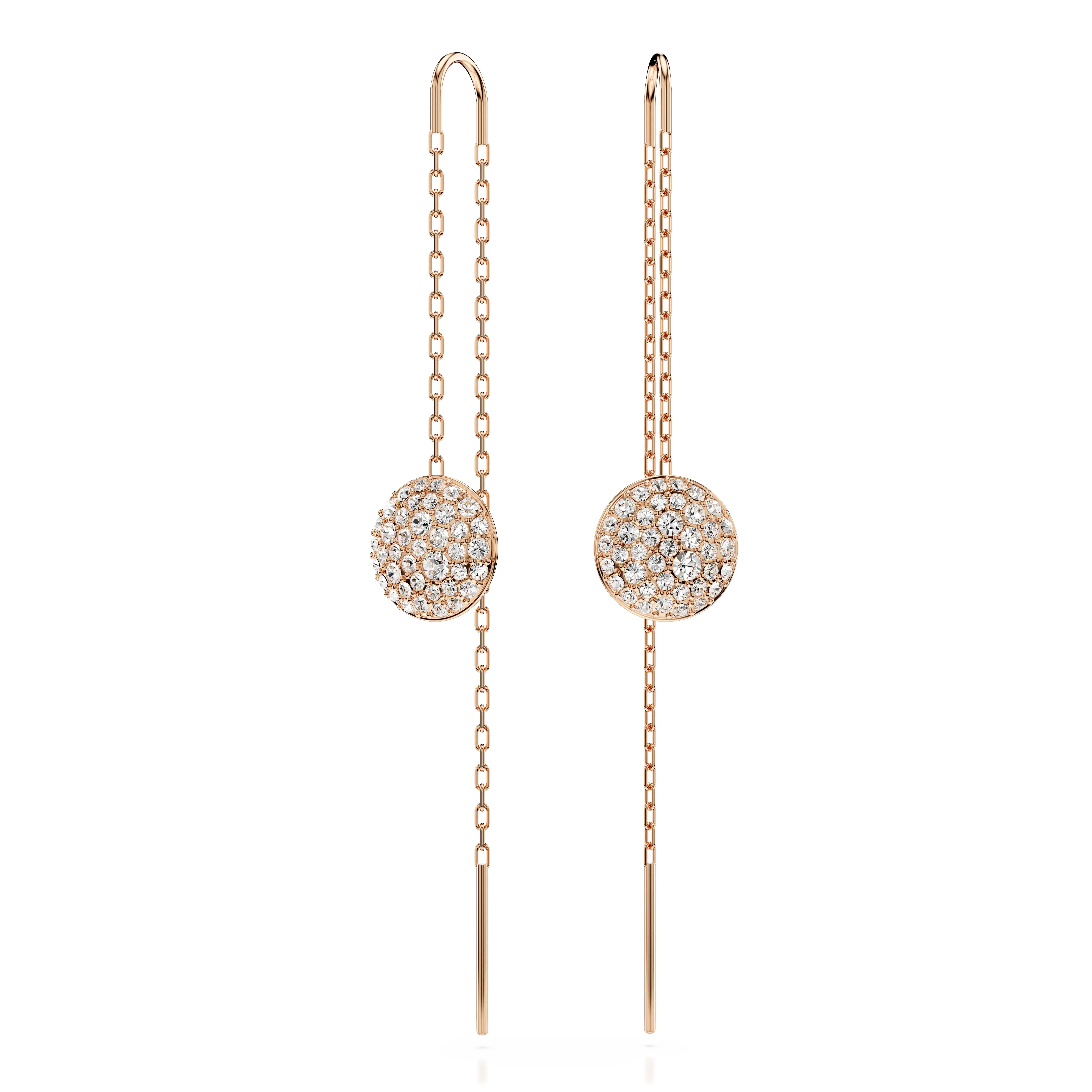 Swarovski Rose Tone Meteora Drop Earrings