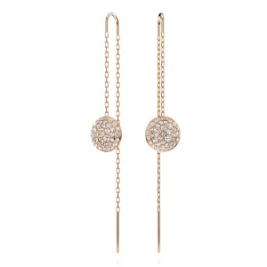 Swarovski Rose Tone Meteora Drop Earrings