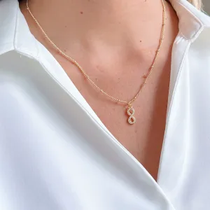 Symbol of Eternal Love & Limitless Possibilities Cz Infinity Necklace