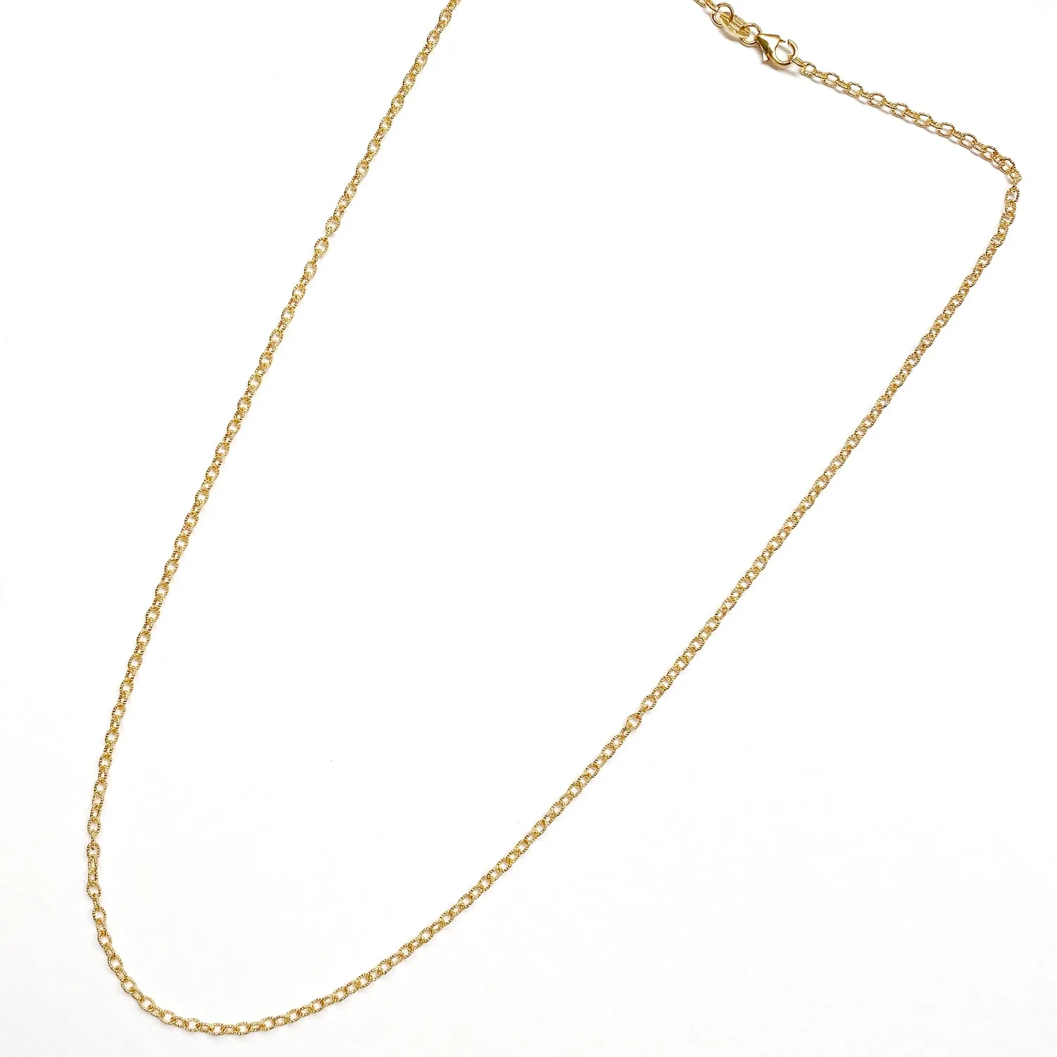 Textured oval chain necklace