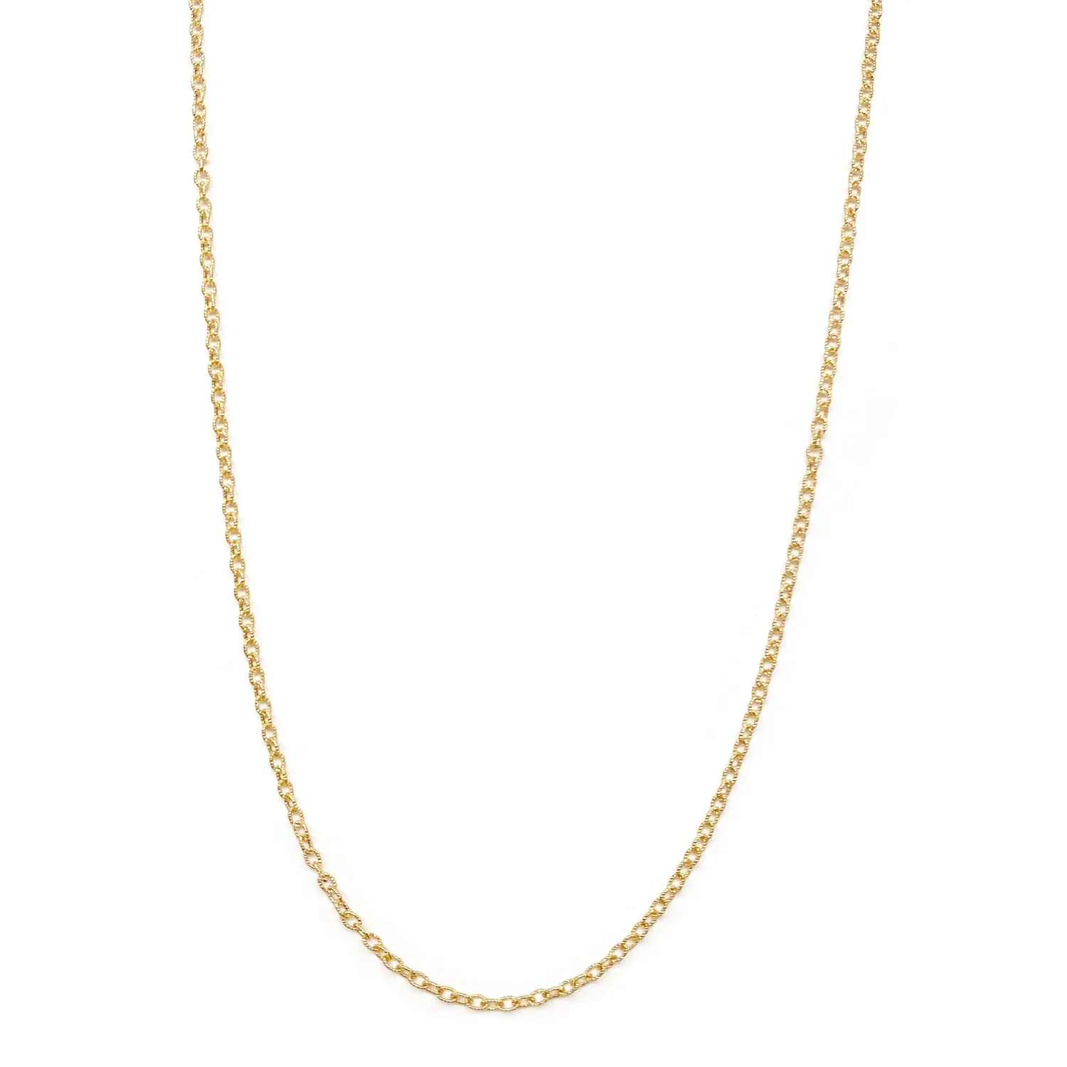 Textured oval chain necklace