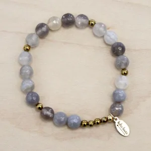 The Adaline - Greybanded Agate Bracelet