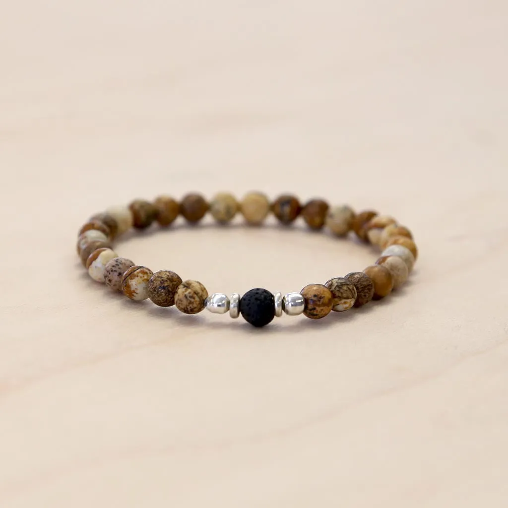 The Andrew - Semi-precious Picture Jasper Bracelet