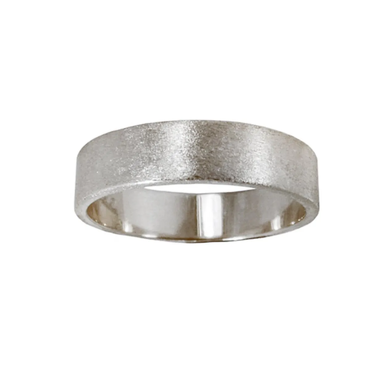 The Brushed Finish Flat Ring