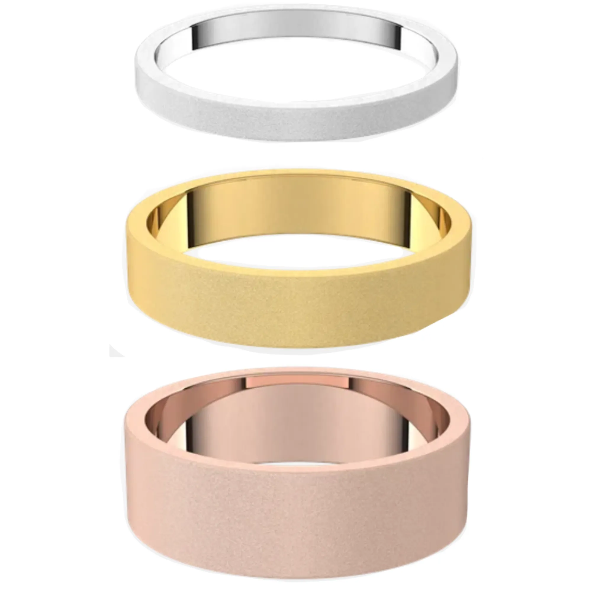 The Brushed Finish Flat Ring