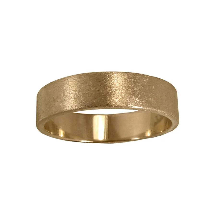 The Brushed Finish Flat Ring