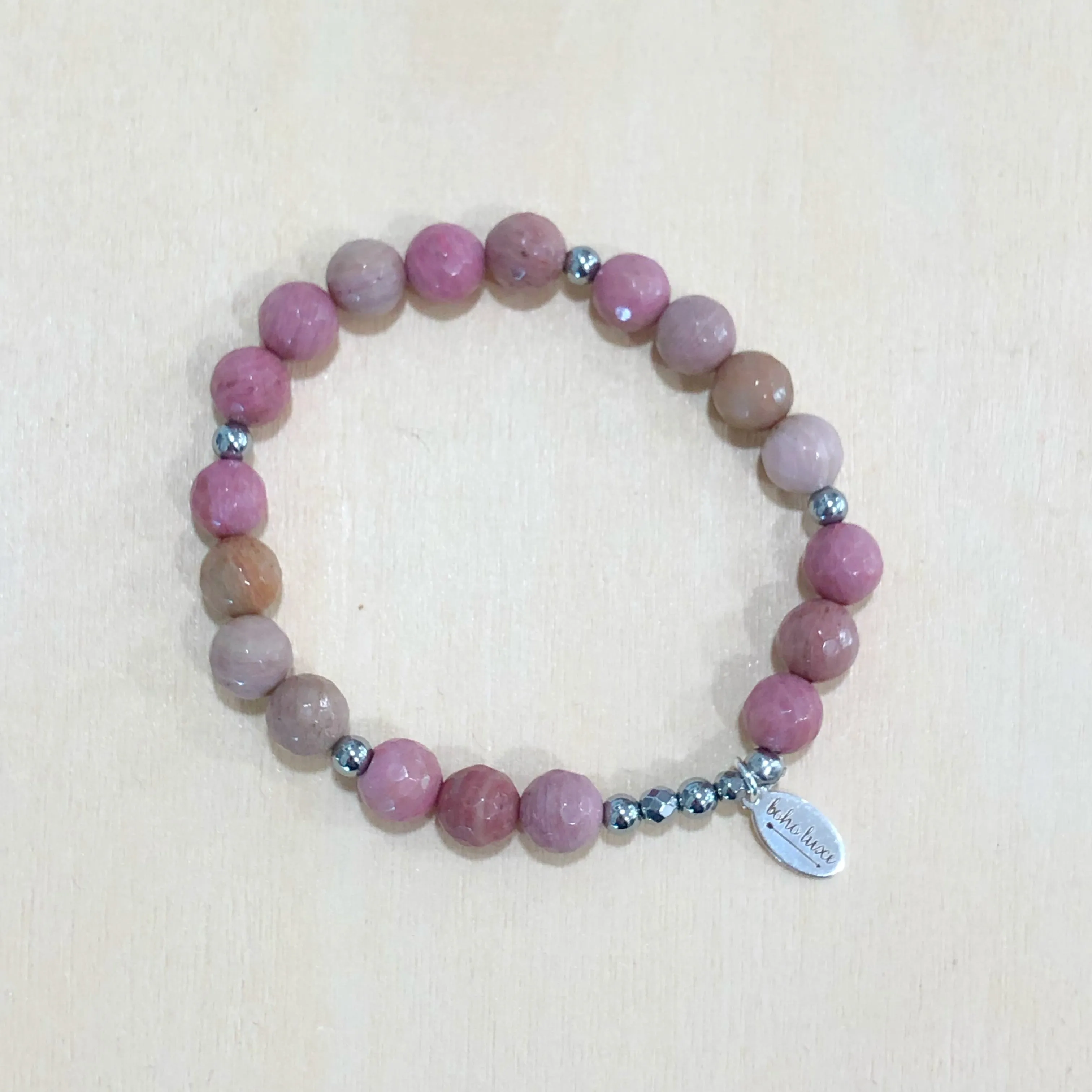 The Cora - Rhodonite semi-precious beads