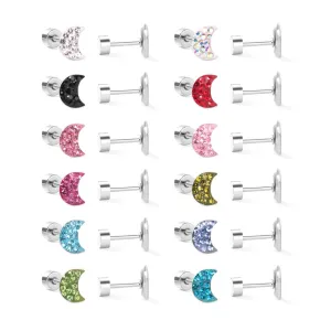 The Dazzling Moon Flatback Stud